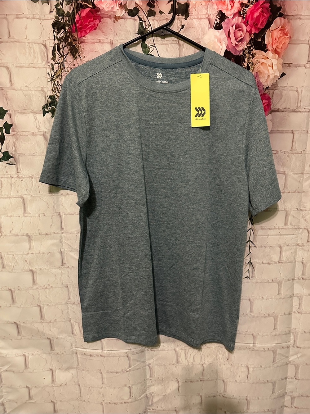 all in motion Heather light blue Short Sleeve Crew Tee